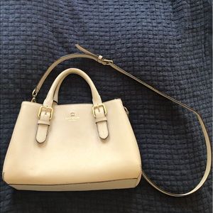 Kate Spade cream-colored structured purse